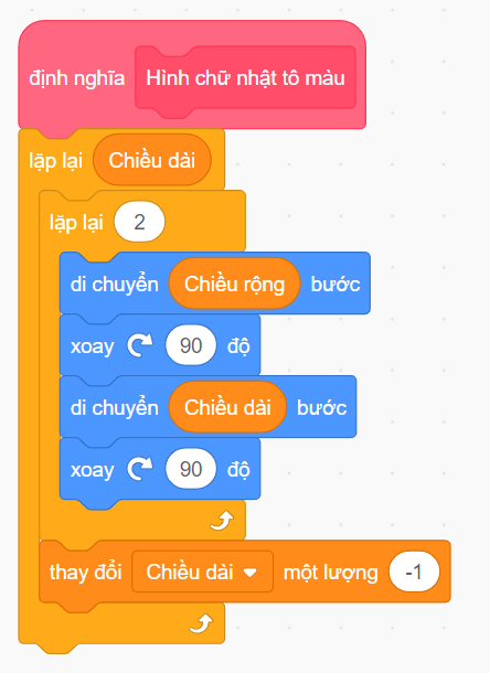 Vẽ và tô màu hình Biển báo cấm đi ngược chiều bằng Scratch 2
